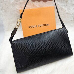Louis Vuitton  Black Epi Leather Pochette Accessoires